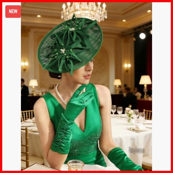 Elegant Women\'s Fascinator Hat with Flower Feathers for Wedding Derby Tea Party main image 4